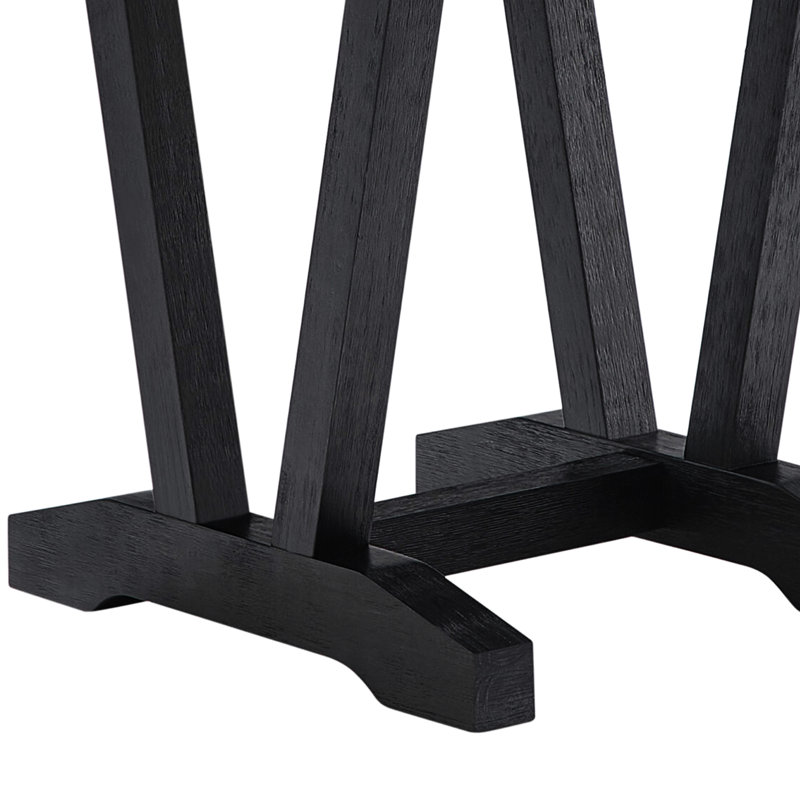 Table de bout carrée noire et blanche, plateau en faux marbre, base à double piédestal, côté en forme de V, fabrication, bois massif +, 22 po de largeur, 23,5 po de hauteur, table moderne avec blanc, hauteur, 25,3 lb, profondeur