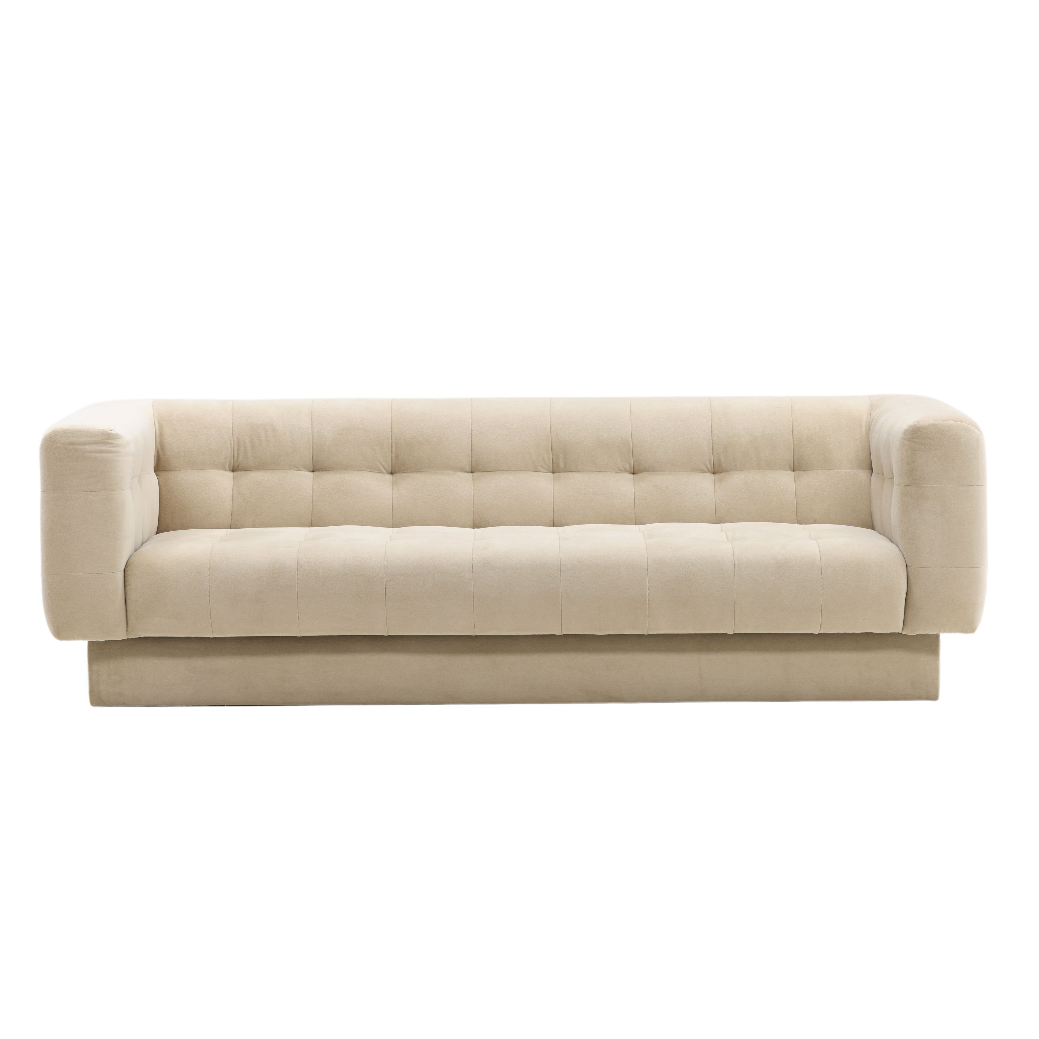 Cotton velvet sofa discount
