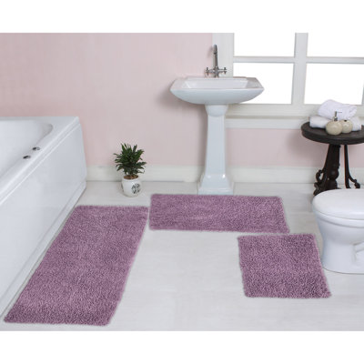 Tapis 100% coton lavable à la machine Fantasia (ensemble de 3)