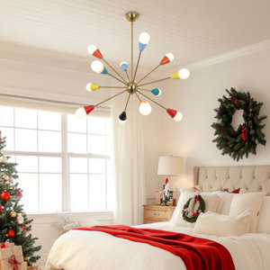 12-Light Colorful Sputnik Chandelier