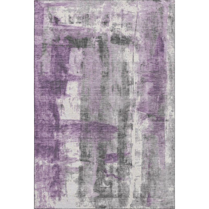 Premium Machine Washable Pinkston AMF1982 Abstract Rug, Rectangle 10' x 14'
