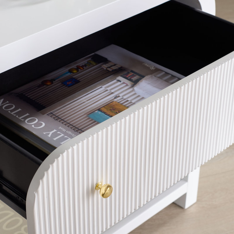 Table de chevet 30 po Liabella, Blanc