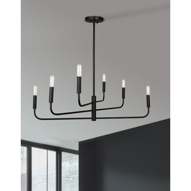 Marialaina Chandelier - 6 Light - Matte Black