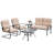 Alekto 4 - Person Patio Conversation Set with Cushions-1399437858