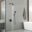 Système de douche mural avec douche à main et robinet à 2 poignées Ensemble de garniture de douche en laiton haute pression avec valve brute