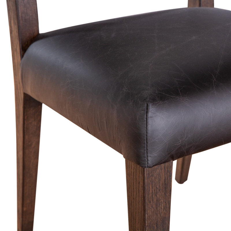 Chaise d'appoint rembourrée à dossier, Noir