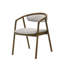 Chaise d'appoint en chenille et noyer Delina