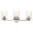 3-Light 21 In. Brushed Nickel Vanity Light With Hammered Clear Glass Shades-300717839-276053946