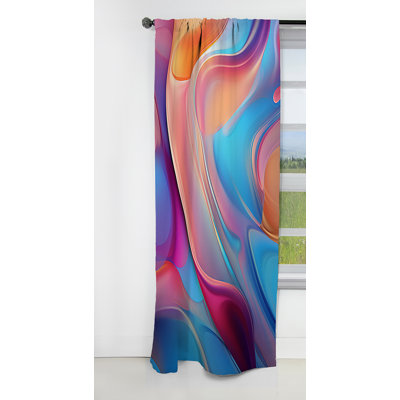 Sospira - Modern Shapes Abstract Blackout Curtain - 1 Panels