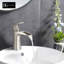 Robinet de salle de bain en nickel brossé, robinet escamotable de salle de bain en cascade, robinet de salle de bain à un trou