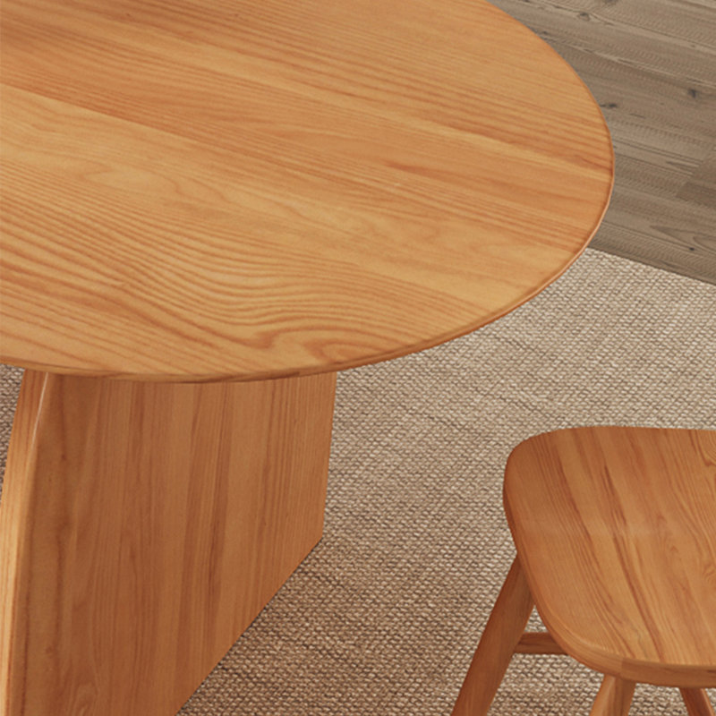 Ensemble de table de salle à manger simple en bois massif Wabi-sabi., H 29,53 po x L 70,87 po x l 31,5 po