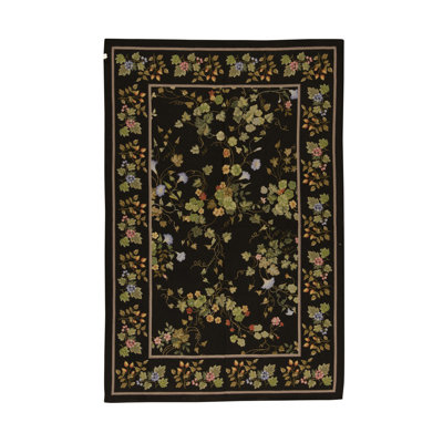 Wool Floral Area Rug