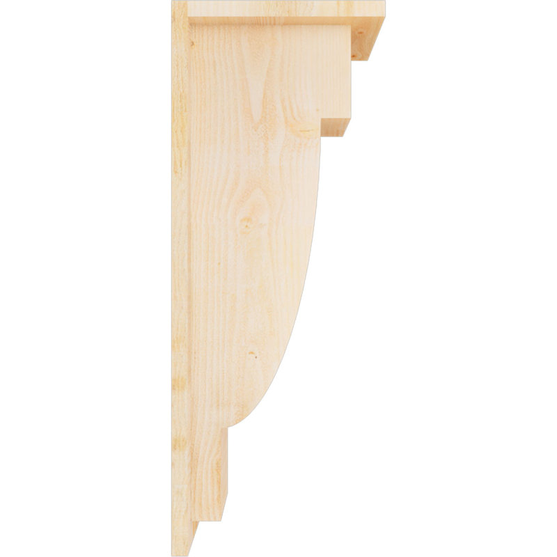 Corbeau alpin avec contre-plaque, H 26 po x l 6 po x P 10 po, Sapin de Douglas, Sciage brut