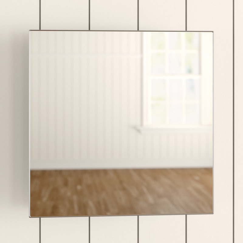 Fife 450mm W 450mm H Surface Frameless Medicine Cabinet Mirror 1 Fixed