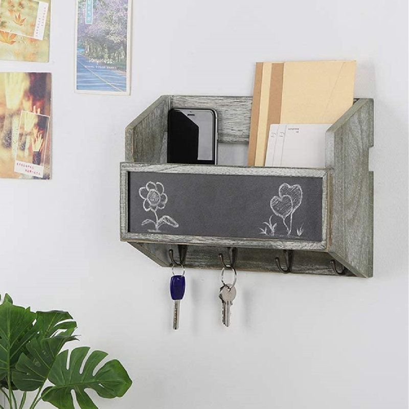 Leonzia Solid Wood Wall Organizer