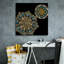 «Midnight Rosette 3» par Chariklia Zarris, art mural sur toile, 26 po x 26 po