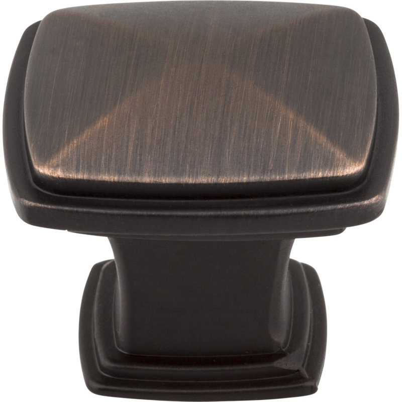 Milan I 1 3/16" Length Square Knob, Brushed Oil Rubbed Bronze