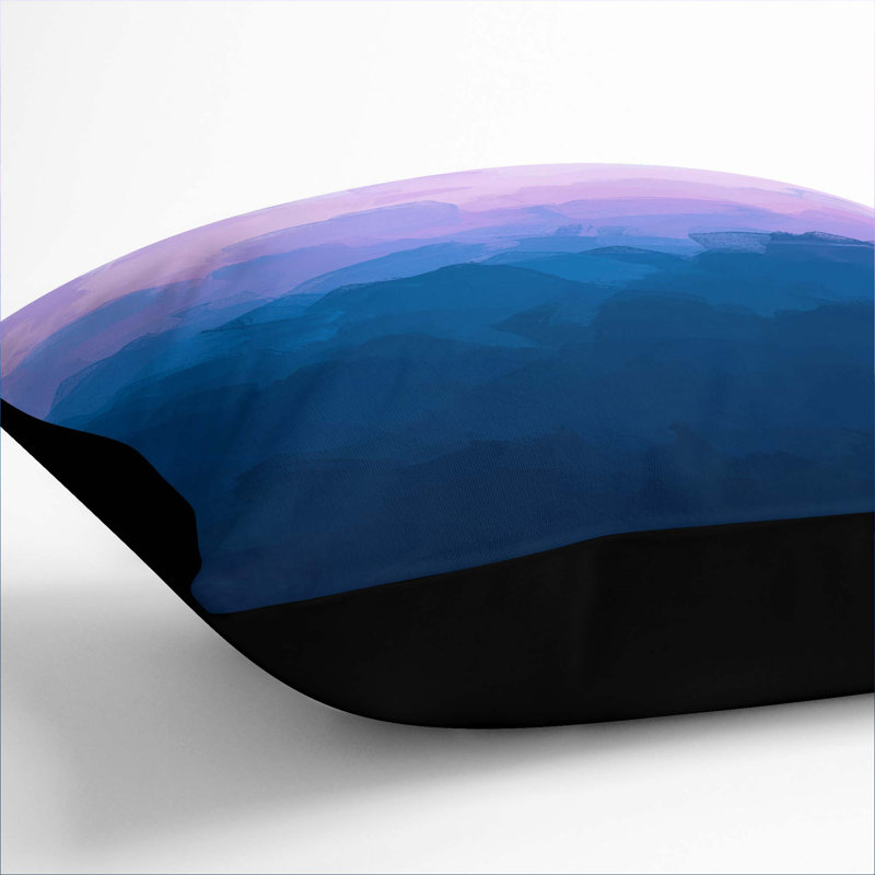 Abstract Square Cushion, 55cm H x 55cm W x 20cm D, Black