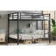 Lit superposé double en métal pour les adolescents et les adultes, couleur noire, peu encombrant, silencieux, fonctionnel sous le lit de rangement, solution pour économiser, sommeil, design, assemblage facile-941042859-941042868