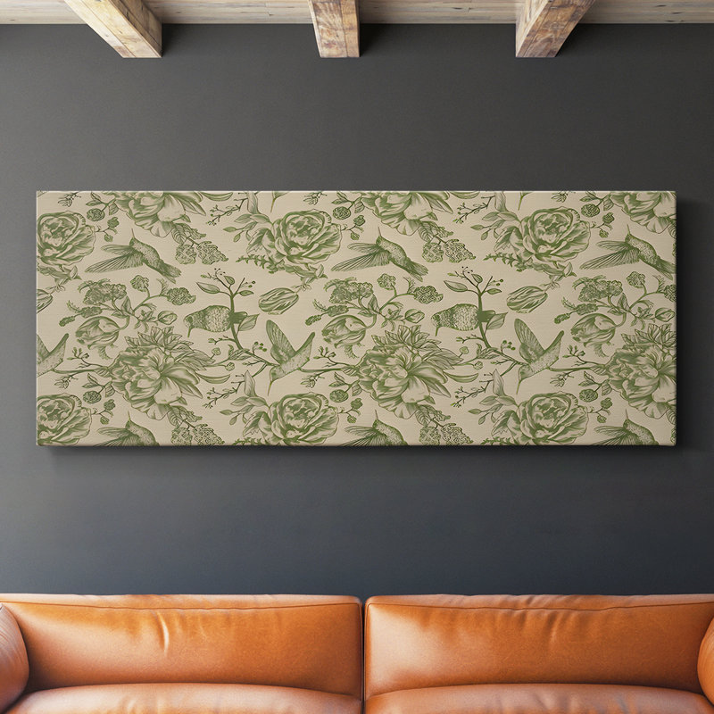 Botanical Series-CDIV- Toile tendue avec châssis - Prêt à accrocher, H 12 po x l 30 po