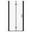 36''–38'' W x 72'' H Semi-Frameless Bifold Shower Door, 1/4'' Clear Tempered Glass with Protective Safety Film, Reversible Folding Shower Door with Adjustable Width, Matte Black Finish-100751560