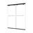 6076 Inch North American Frameless Double Sliding Matte Black Shower Door With Adjustable Soft Closing Function 8mm Tempered Glass With Nano Easy Cleaning And Stick Explosion-proof Menbrance