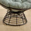 Fauteuil d'appoint ergonomique pivotant en rotin d'acier de style moderne pour le salon