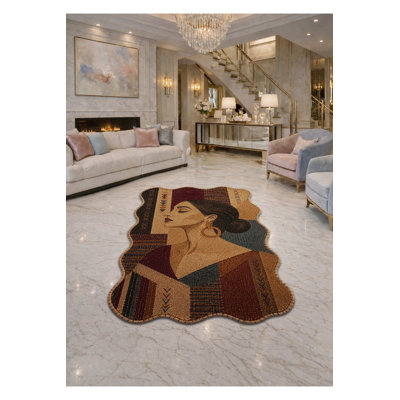 Tapis noir tissé lavable Mosso