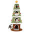 Arbre à chat de Noël de 155 cm avec 4 niches et un griffoir en sisal