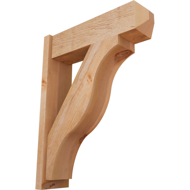 Persienne en bois rustique Funston Craftsman, P 28 po x H 36 po, Cèdre rouge de l'Ouest de 8 po (sciage brut)