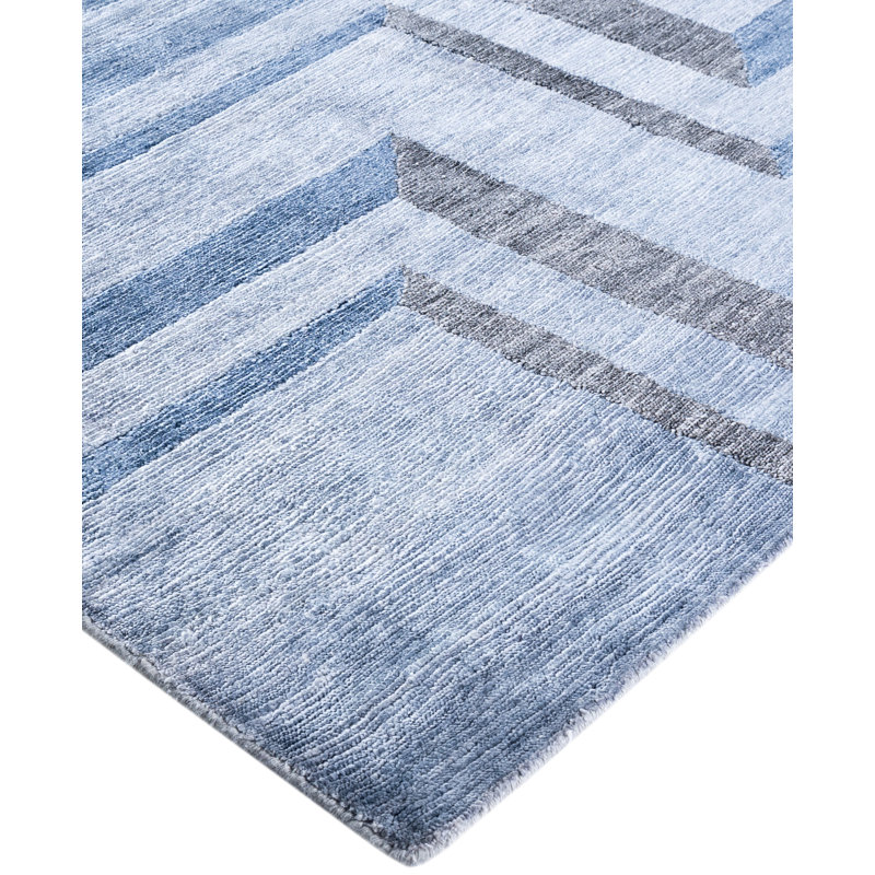 Overdyed One-of-a-Kind Rectangle 9'1" X 12' Hand Knotted Area Rug
