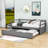 Ekaoluchuku Twin Size Wood Daybed with Trundle-1448614159