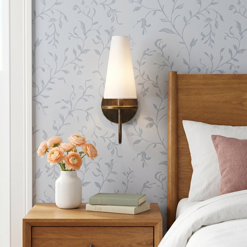 Walling Armed Sconce, Textured Bronze