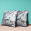 Housse et insert de coussin décoratif carré en polyester Curious Deer-107347934-107347930
