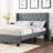 Upholstered Bed Frame with Wingback Tufted Headboard-23695136-23695149