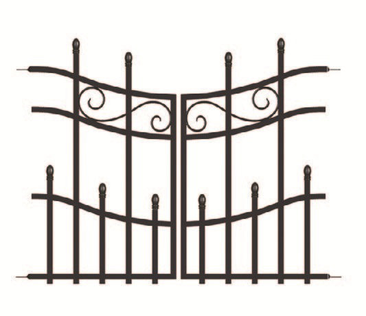 76cm H x 93cm W Steel Gate