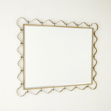 Les Vagues Rectangle Iron Beveled Mirror