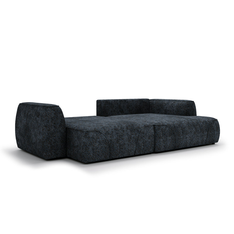 3 Seater Corner Sectional, Right Hand Facing, Navy Blue
