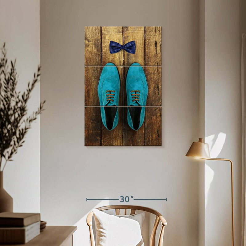 Shuttleworth Stylish Blue Shoes, 57" H x 36" W
