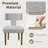 Modern T-Backrest Lambswool Fabric Upholstered Dining Chairs (Set of 6)-961757160