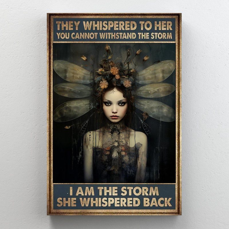 Woman I Am The Storm, H 14 po x l 11 po x P 1,25 po