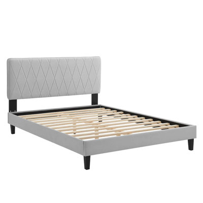 Lit plateforme en velours Performance Modway Phillipa