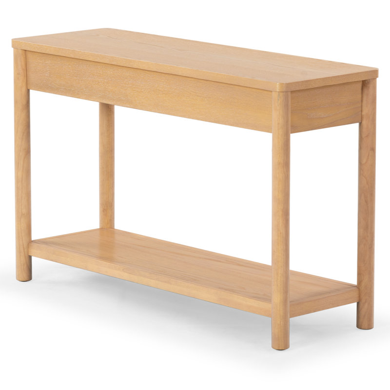 Jaylessa Wood 2 Drawer Console Table, Natural