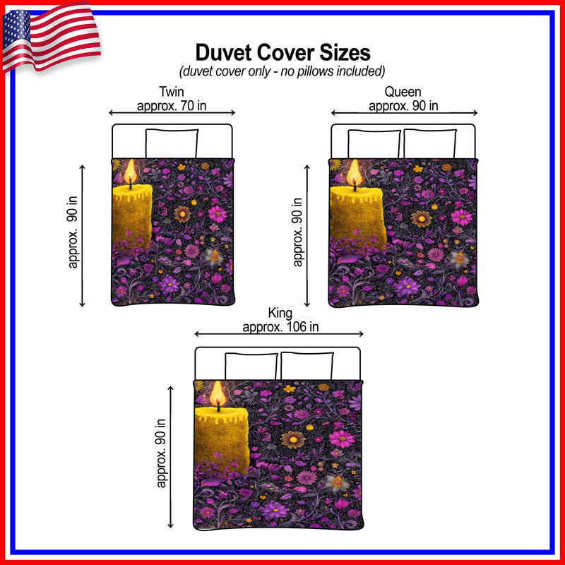Housse de couette Candle Bedding Decor Bohemian, Très grand lit