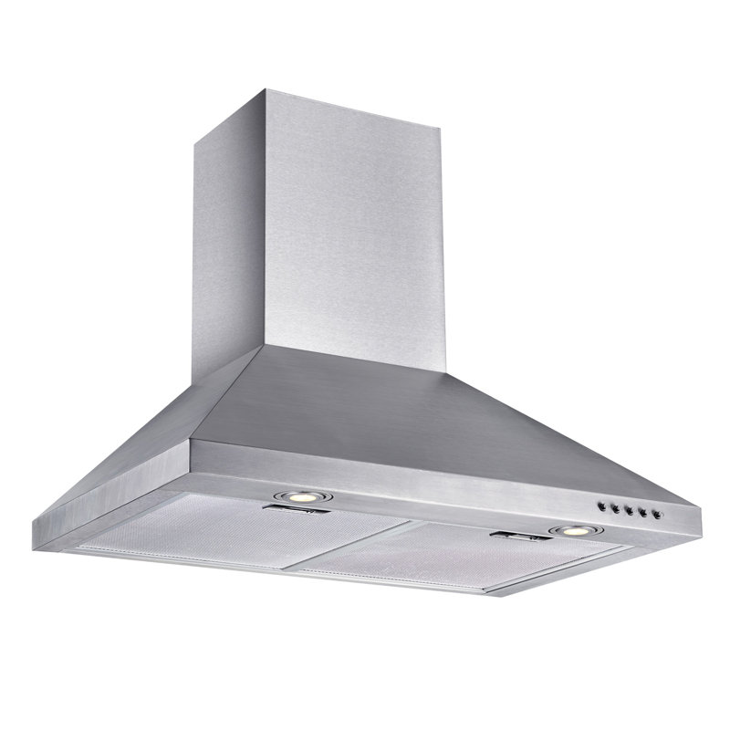 Premium Levella Stainless Steel 400 CFM Convertible Wall Range Hood with Charcoal Filter