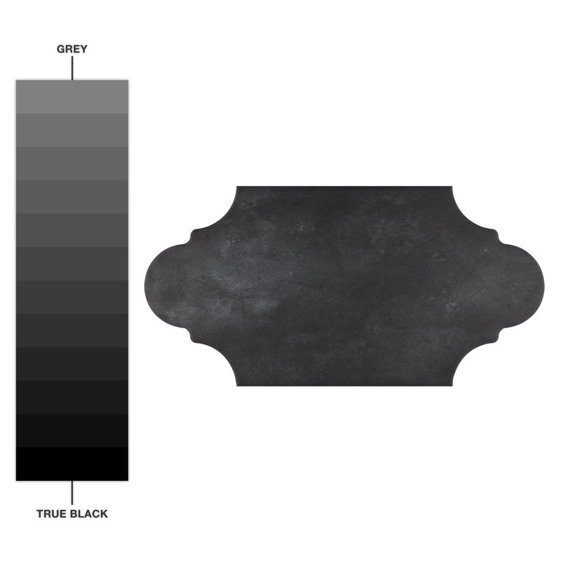 Alhama Provenzal 6" x 13" Porcelain Stone Look Wall & Floor Tile, Black