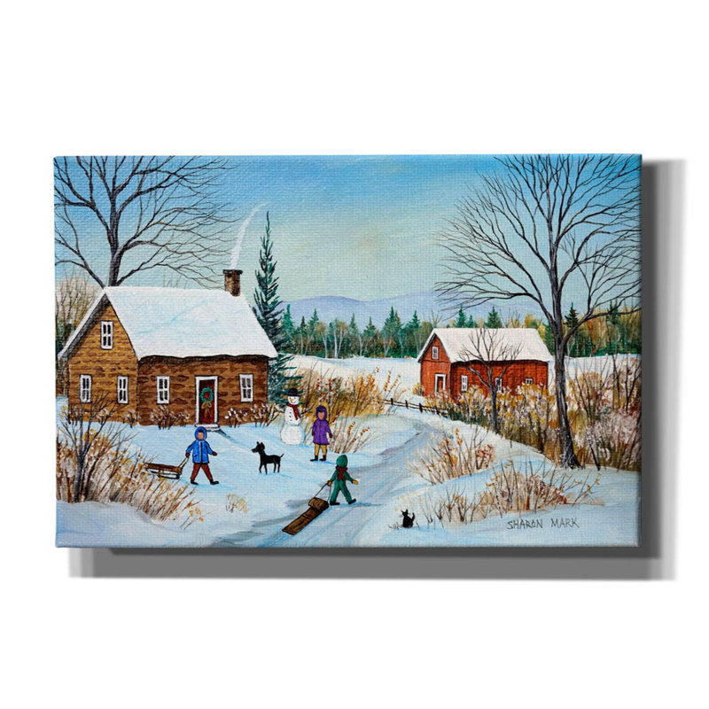 " Winter Path " by Sharon Mark, 12" H x 18" W x 0.75" D