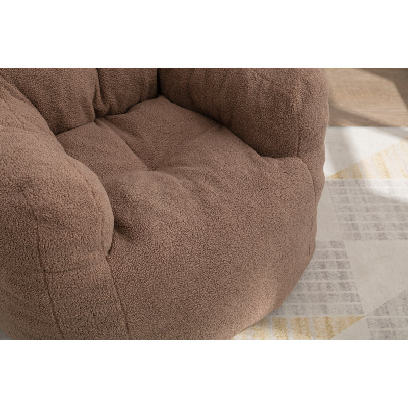 Shinese Upholstered Accent Chair, Brown