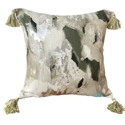 Simonska Abstract OLIVE Sqaure Cushion