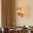 Single Gold Metal Wall Sconce, Wireframe Shade, Versatile Modern-luxe Lighting